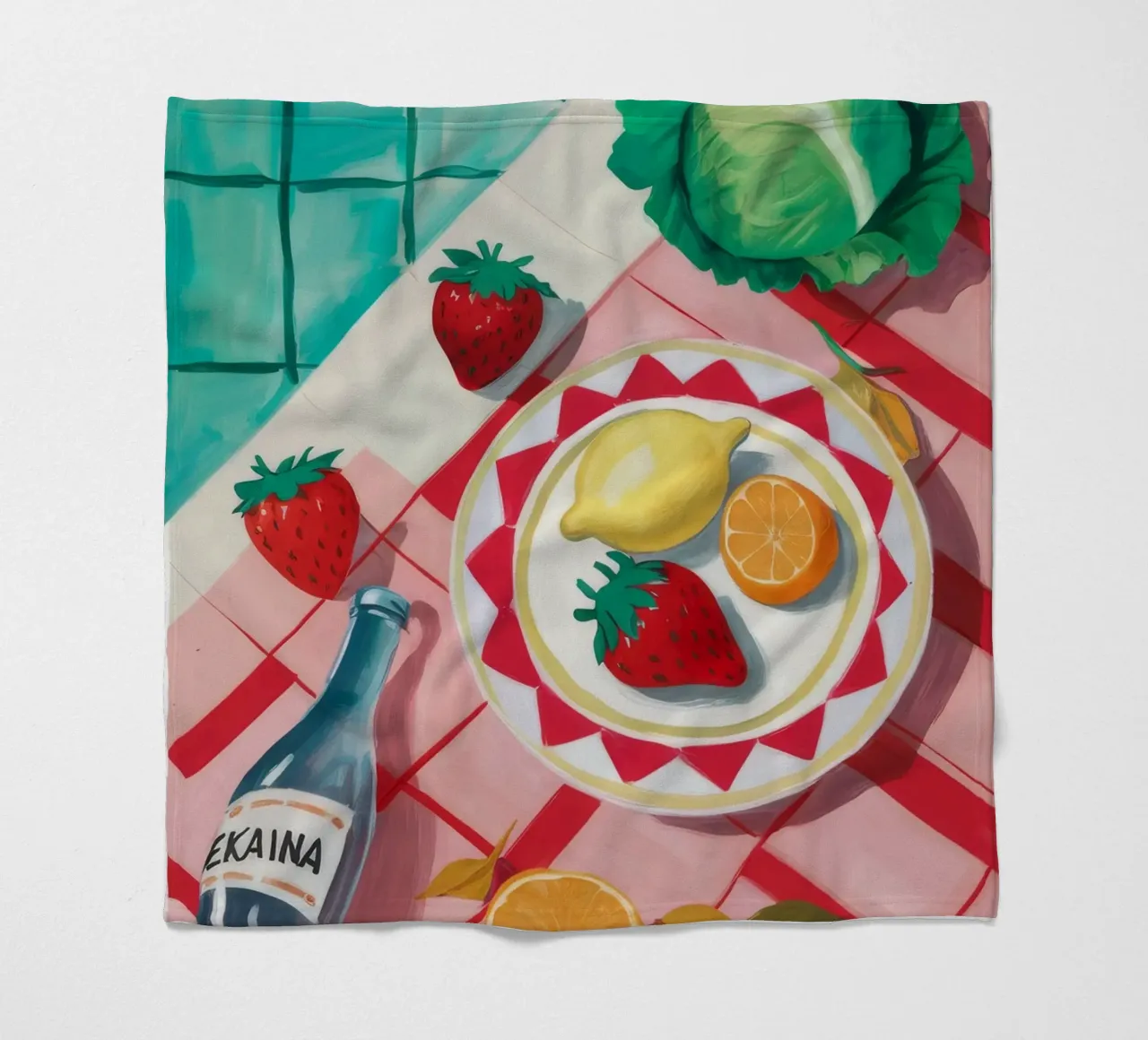 Picnic ai frutti di mare coperta in pile da Muse Artworks