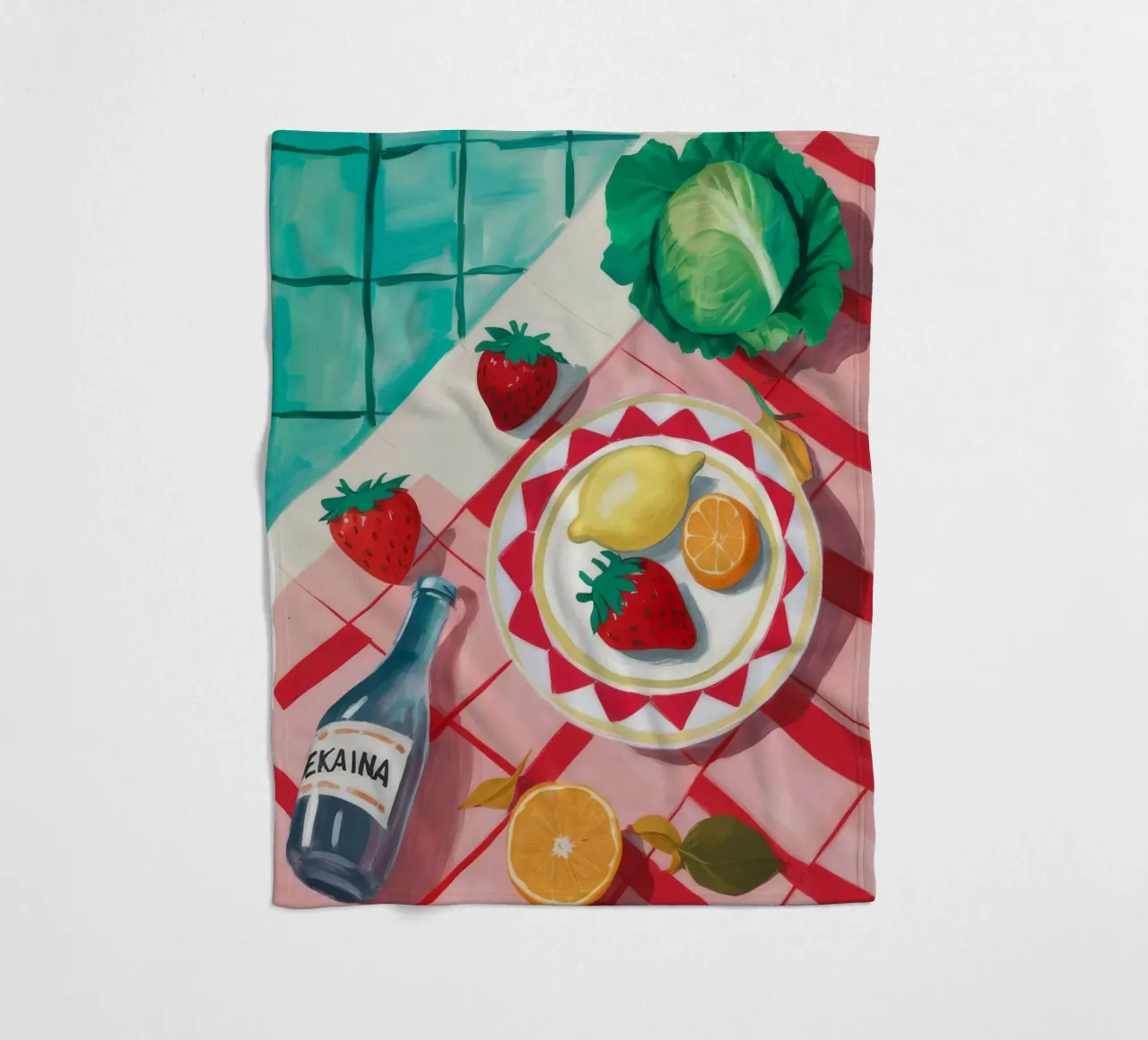 Picnic ai frutti di mare coperta in pile da Muse Artworks