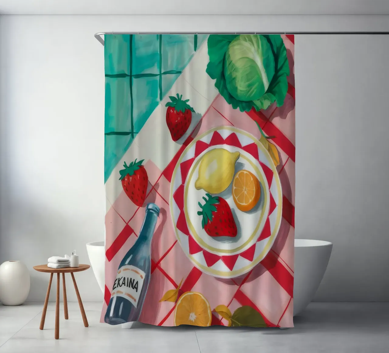 Picnic ai frutti di mare tenda da doccia da Muse Artworks