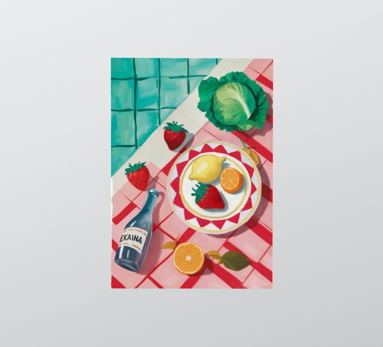Picnic ai frutti di mare adesivo da Muse Artworks