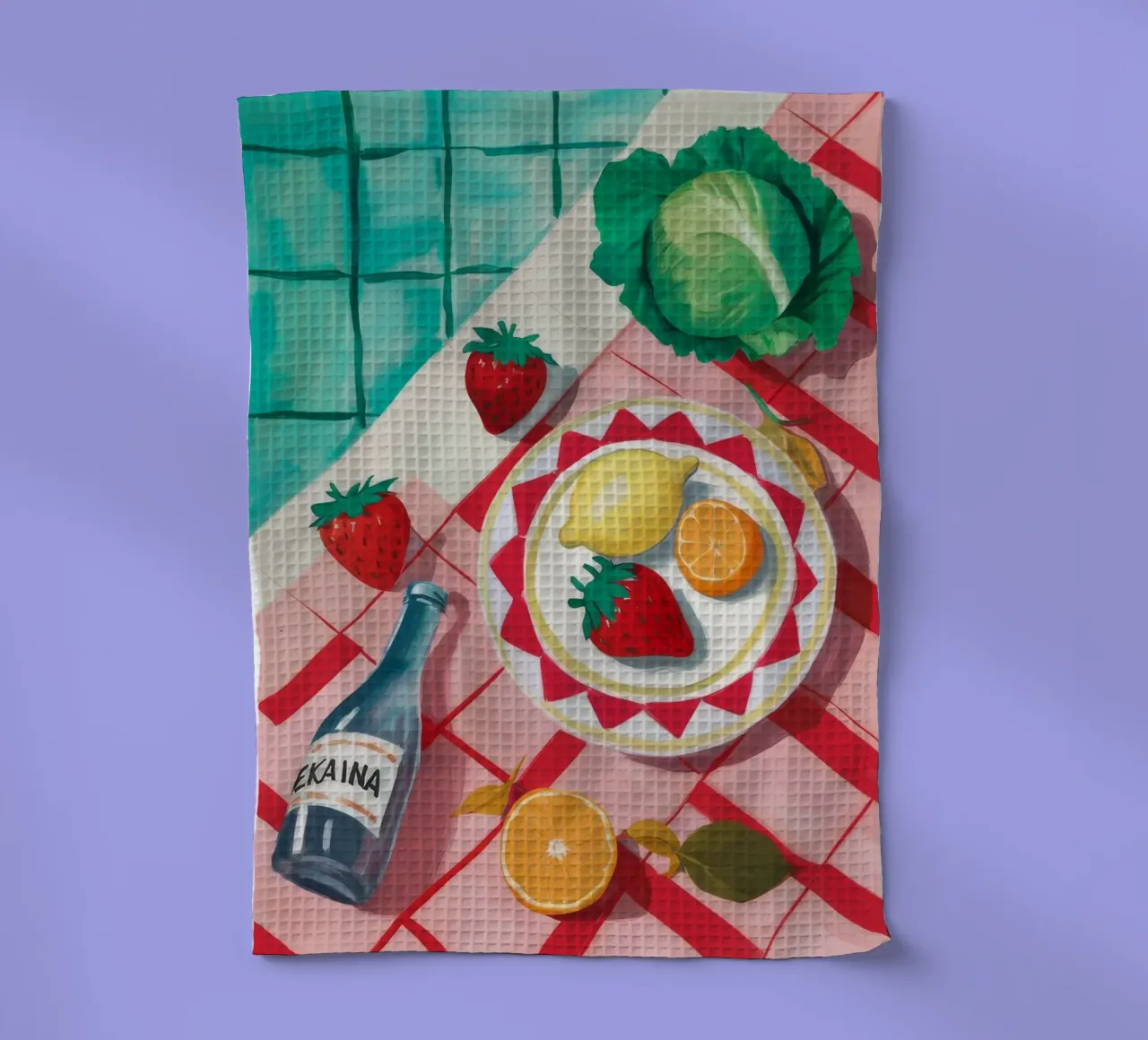 Picnic ai frutti di mare canovaccio da cucina da Muse Artworks