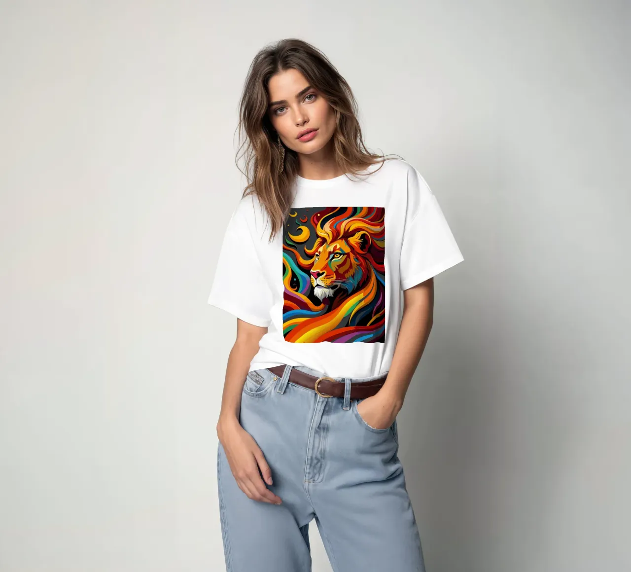leeuwen vector fullcolor t-shirt van onelife
