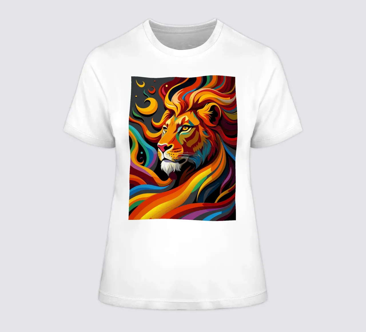 leeuwen vector fullcolor dames t-shirt getailleerd van onelife