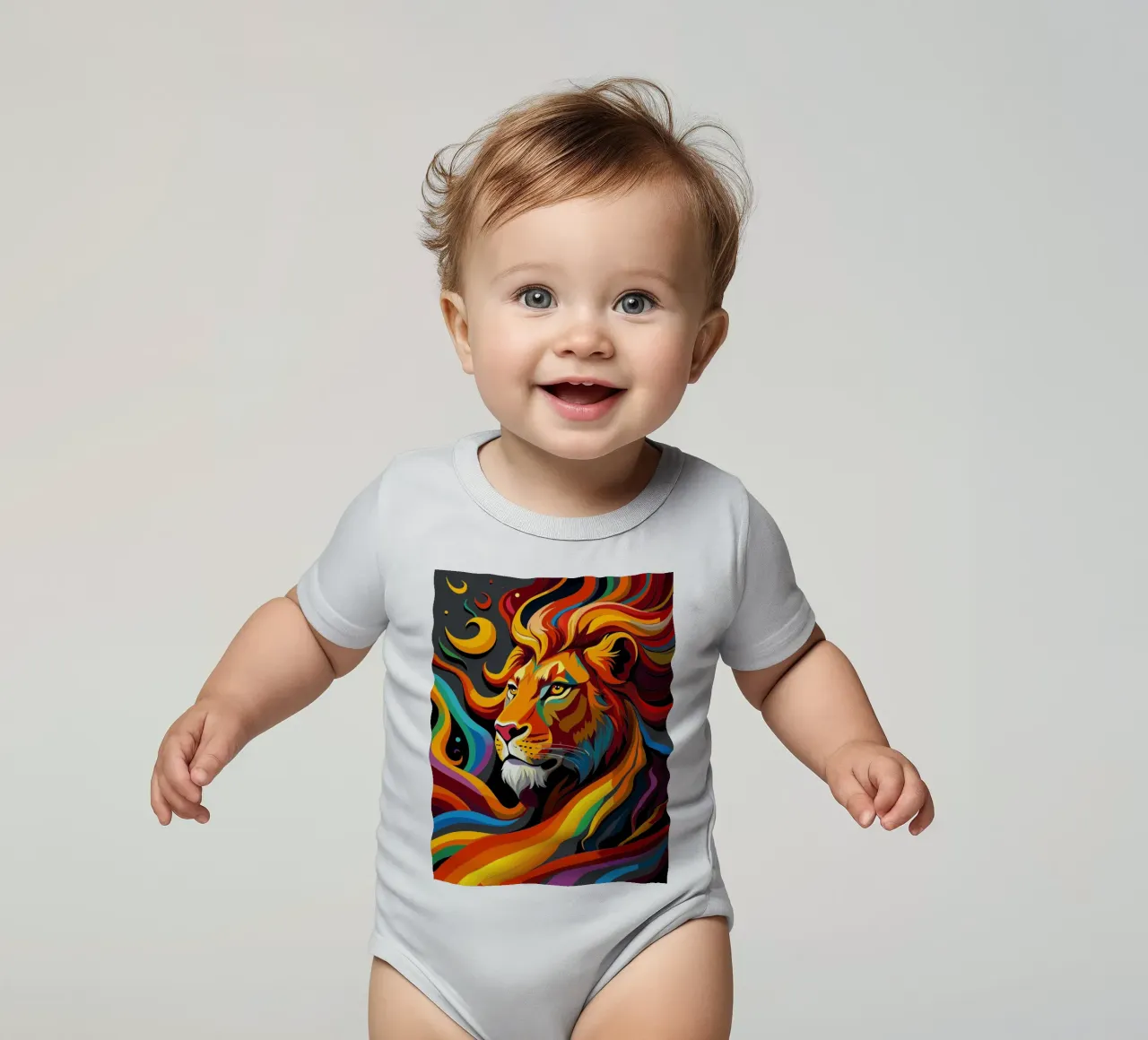 leoni vettore fullcolor body neonato maniche corte da onelife