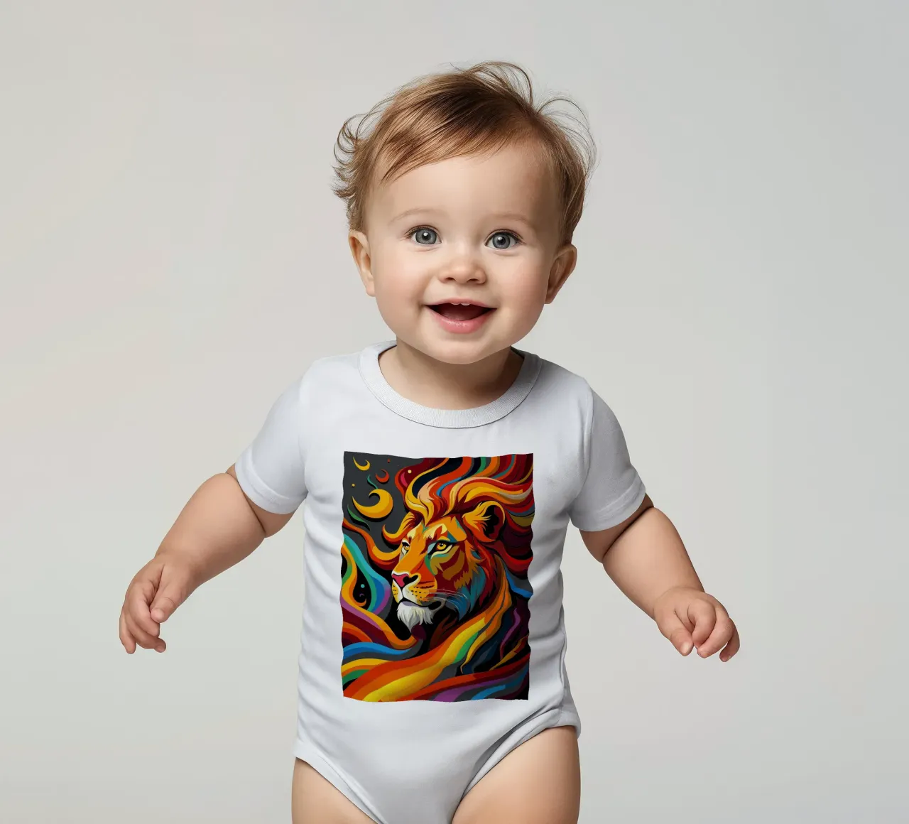 leoni vettore fullcolor body neonato maniche corte da onelife
