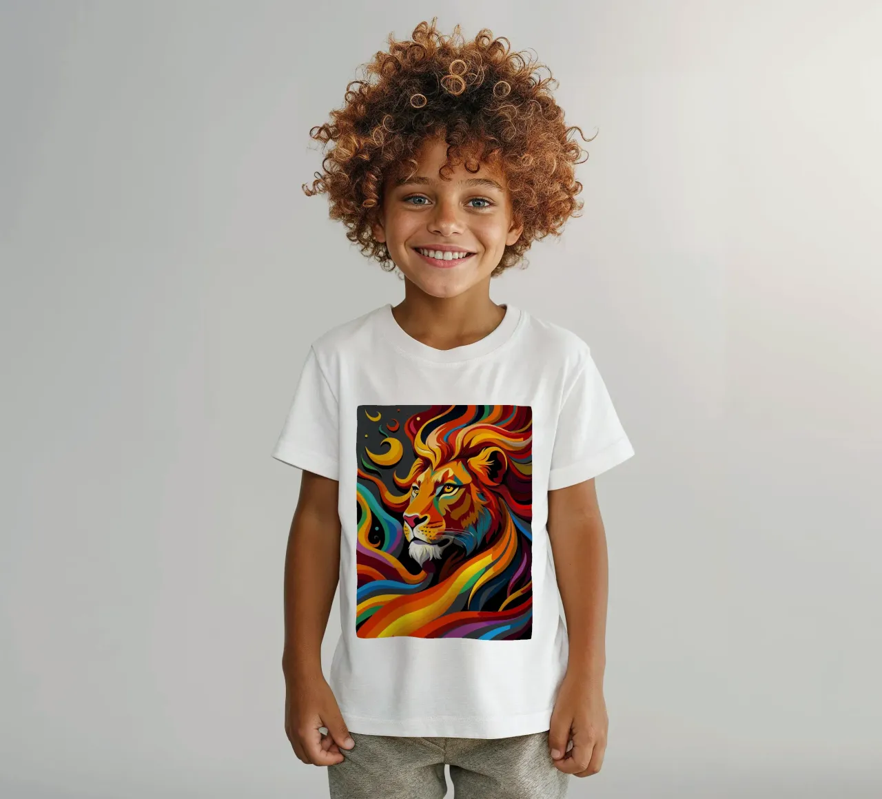 leeuwen vector fullcolor kinder t-shirt van onelife