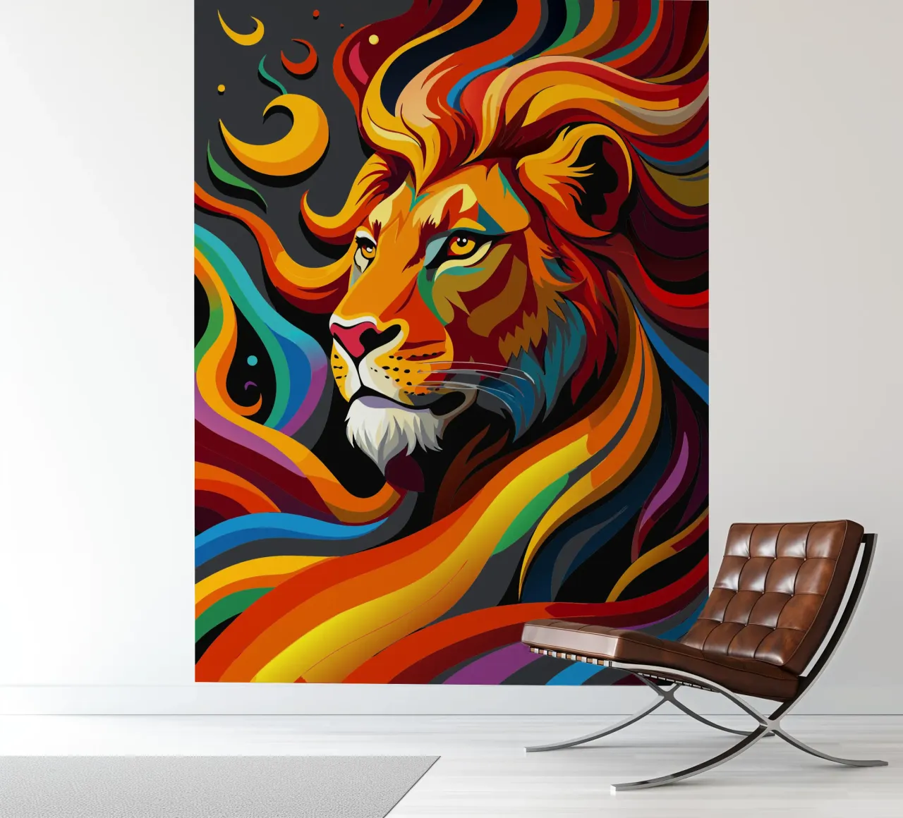 leeuwen vector fullcolor fotobehang van onelife