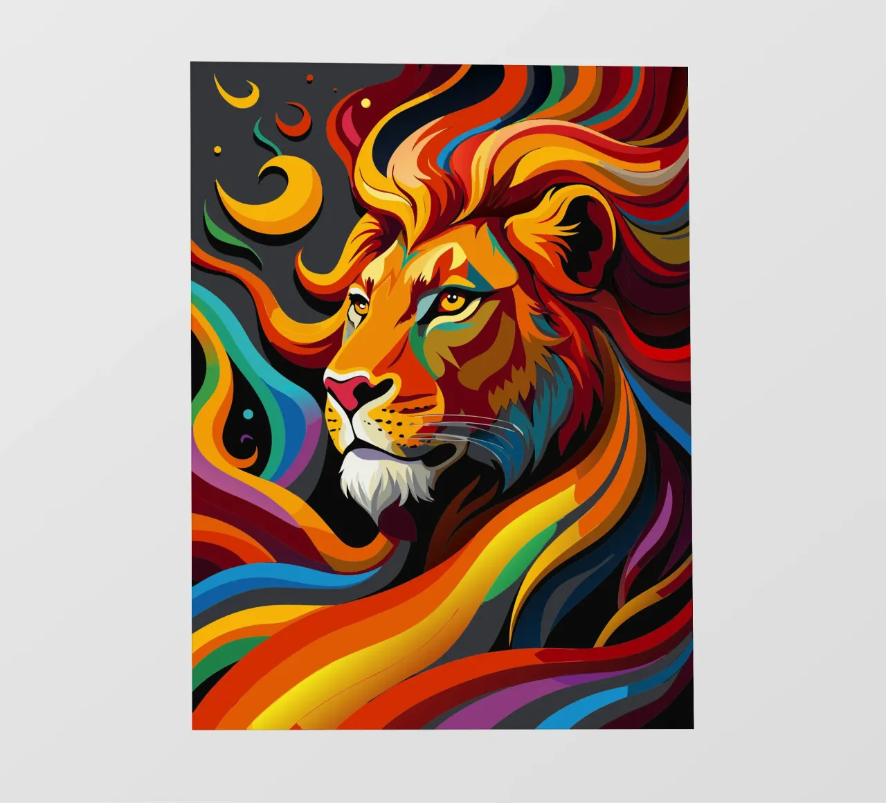 leeuwen vector fullcolor fotobehang van onelife