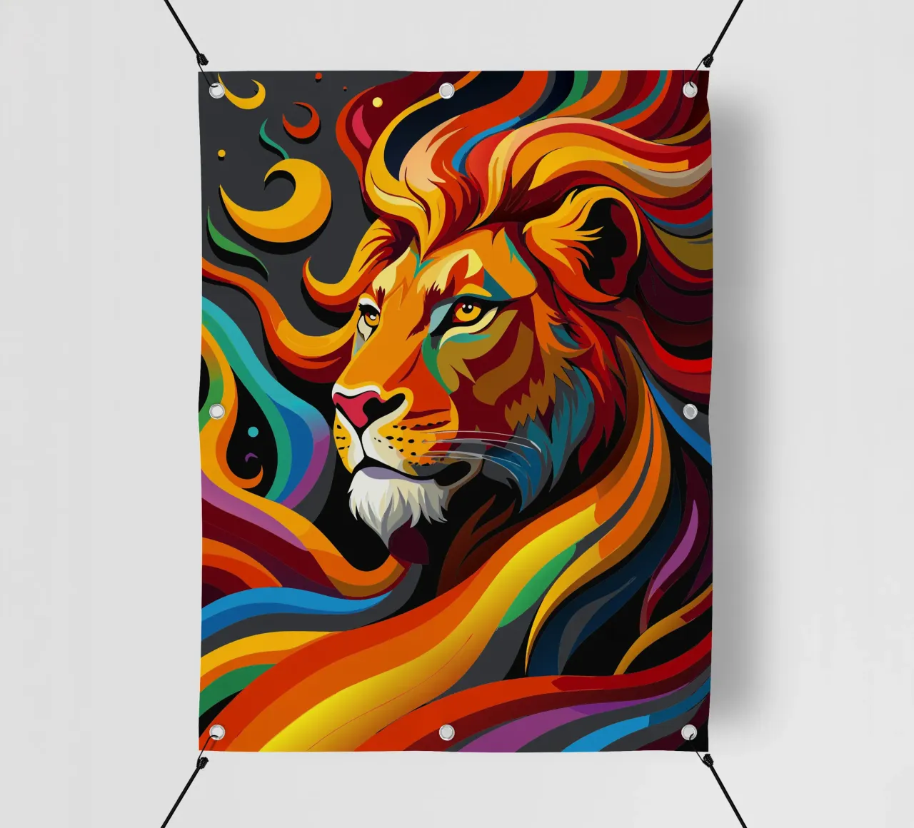 leeuwen vector fullcolor pvc-zeil van onelife