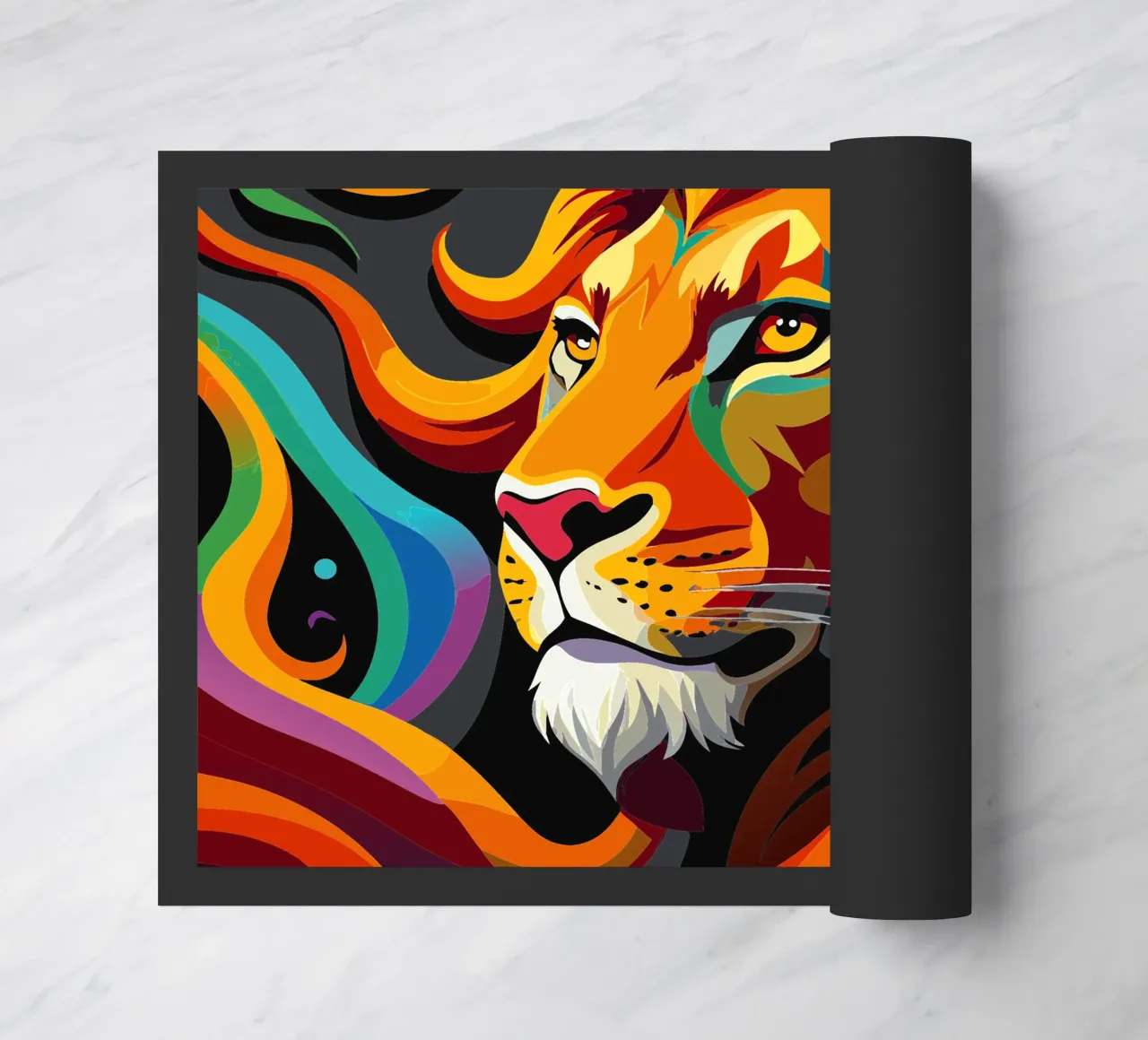leeuwen vector fullcolor deurmat van onelife