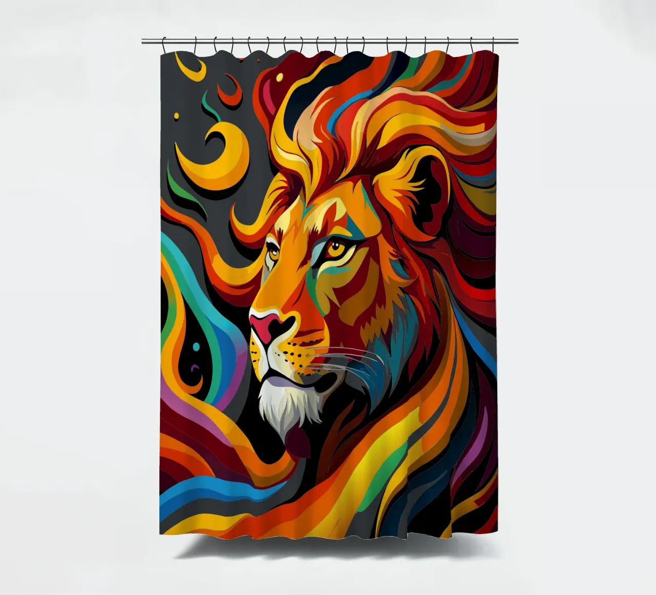 leeuwen vector fullcolor douchegordijn van onelife