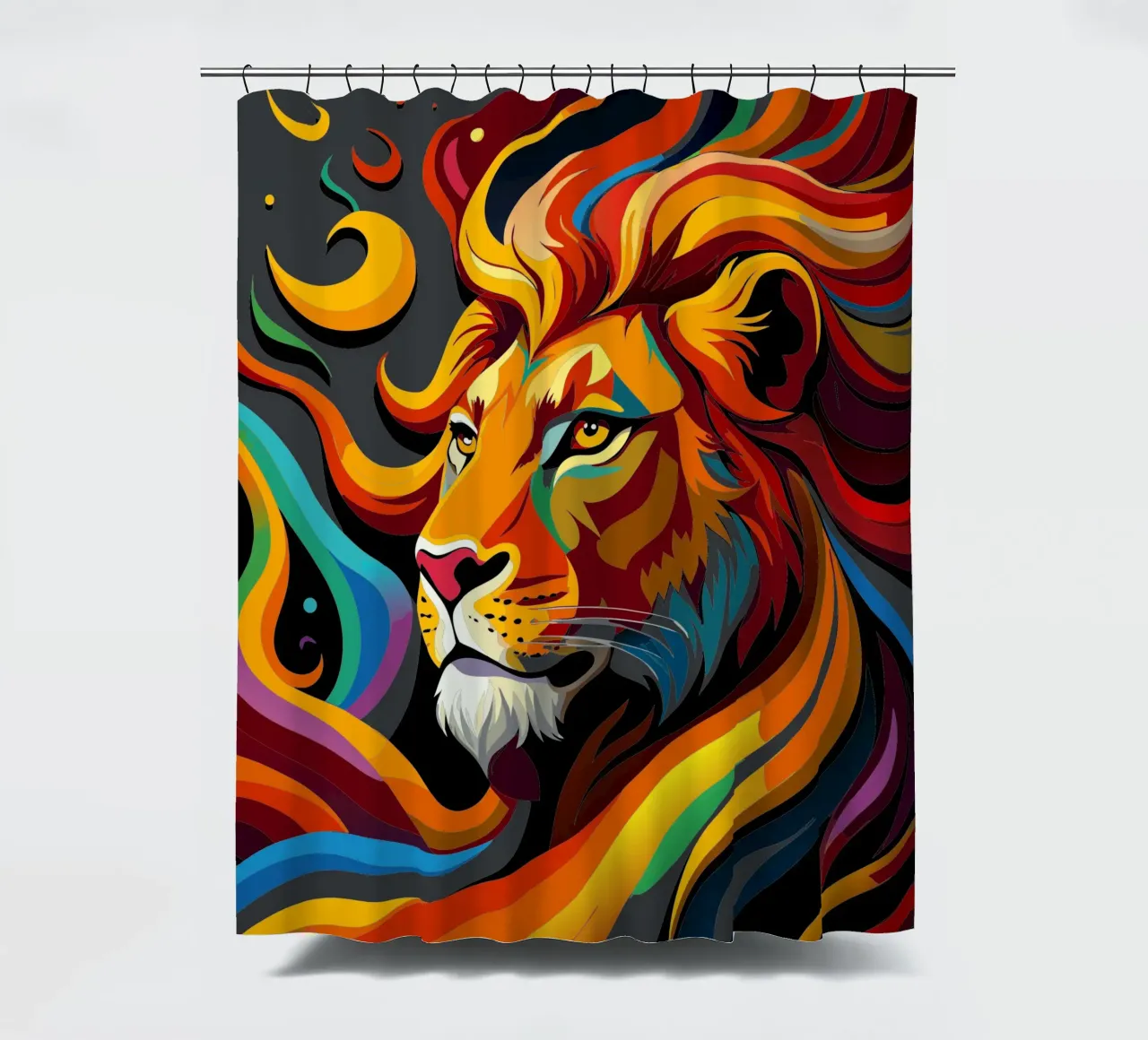 leeuwen vector fullcolor douchegordijn van onelife