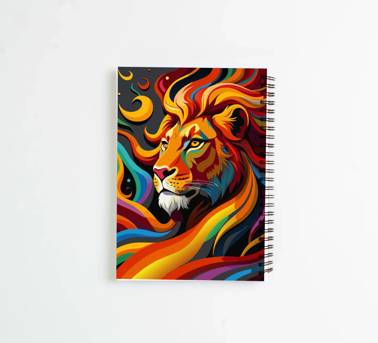 leeuwen vector fullcolor notitieboek met spiraal van onelife