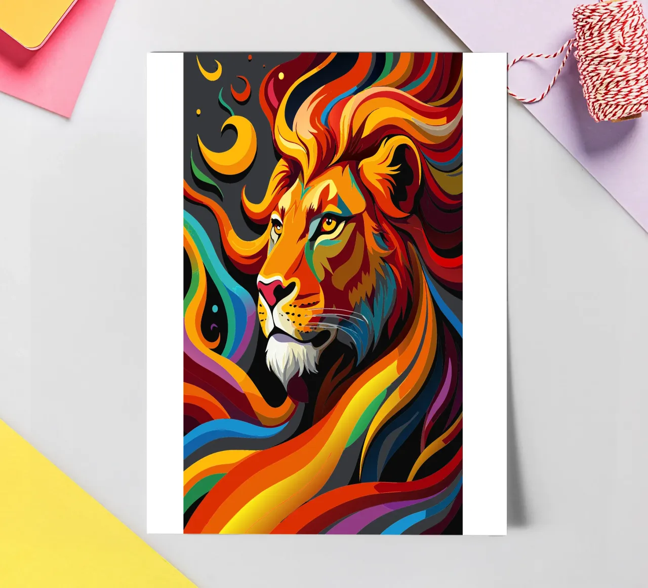 leeuwen vector fullcolor stickervel van onelife