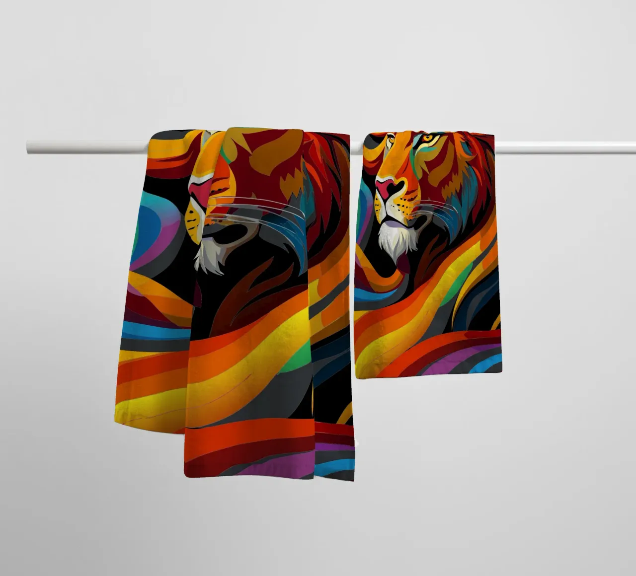 lions vector fullcolor towel by onelife