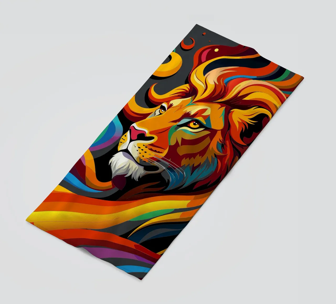 leeuwen vector fullcolor strandhanddoek van onelife