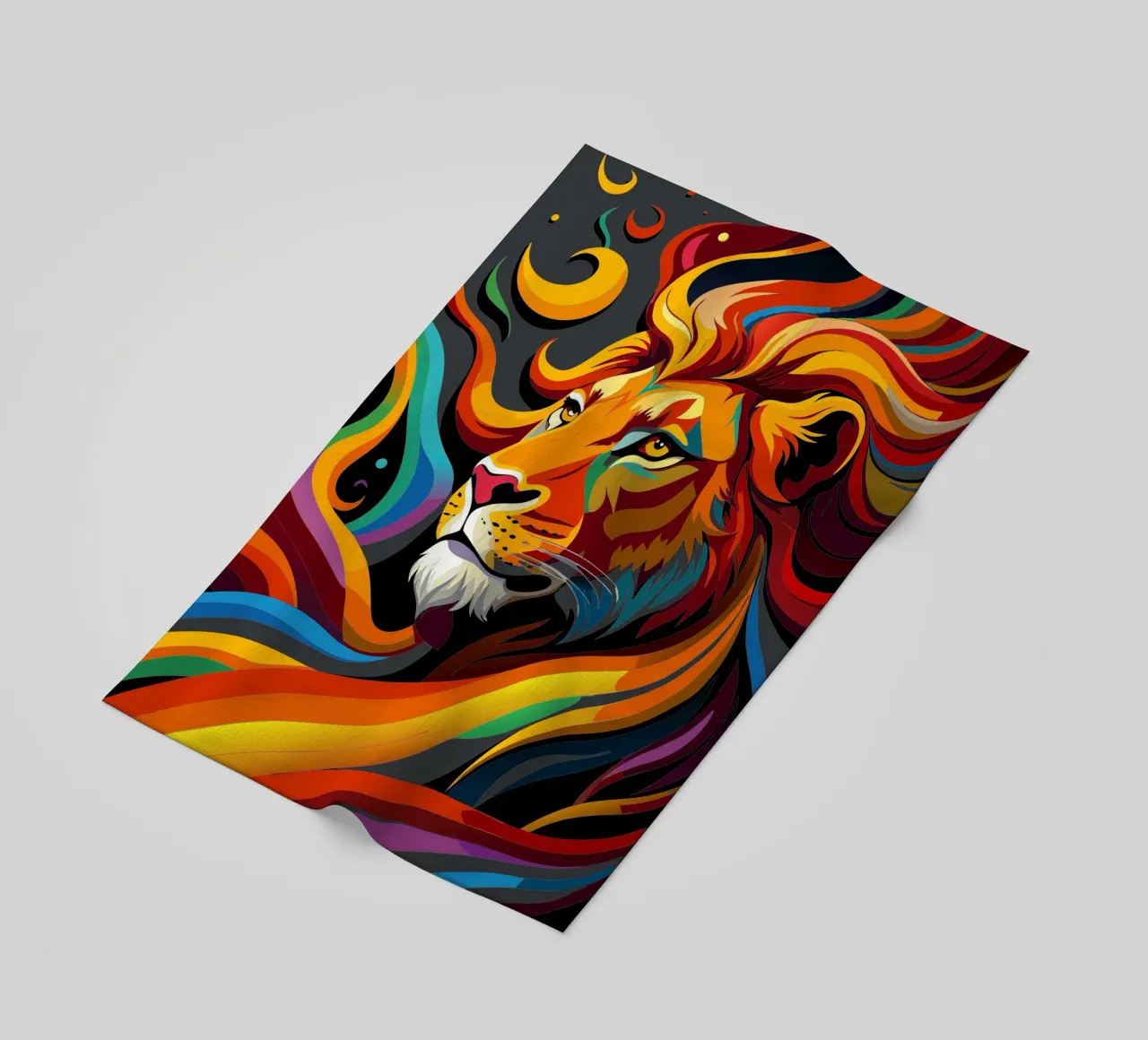 leeuwen vector fullcolor strandhanddoek van onelife