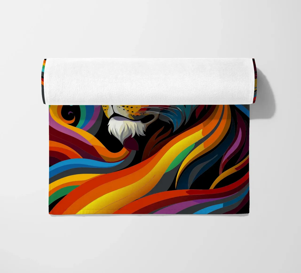 leeuwen vector fullcolor strandhanddoek van onelife