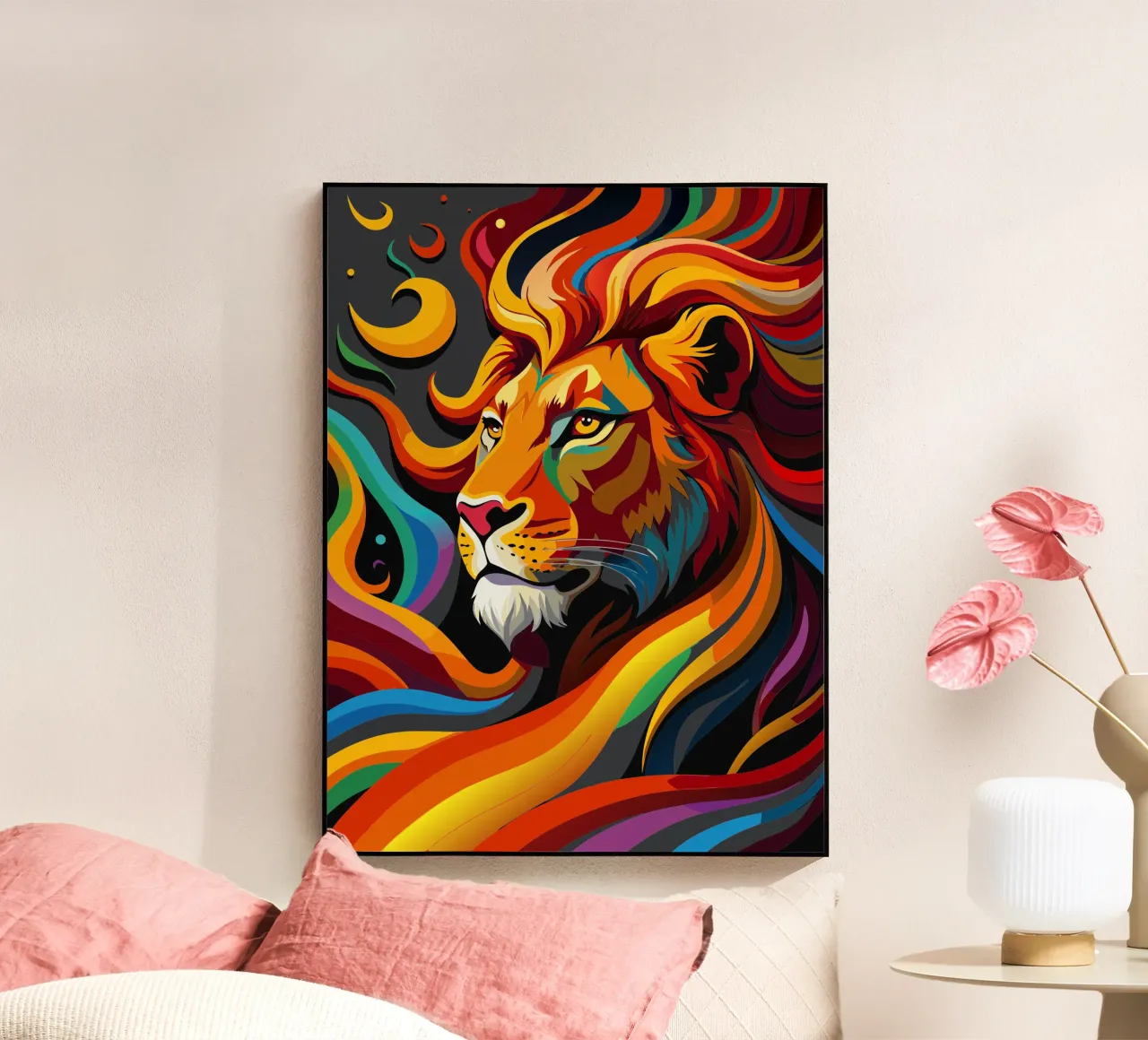 leeuwen vector fullcolor acryl van onelife