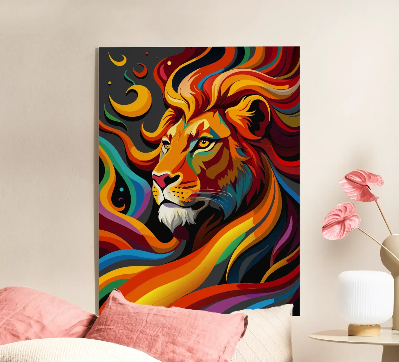 leeuwen vector fullcolor acryl van onelife