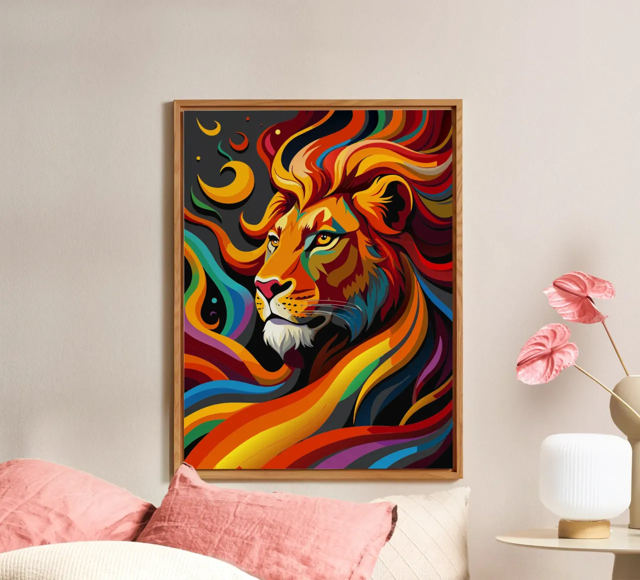 leeuwen vector fullcolor aluminium-dibond van onelife
