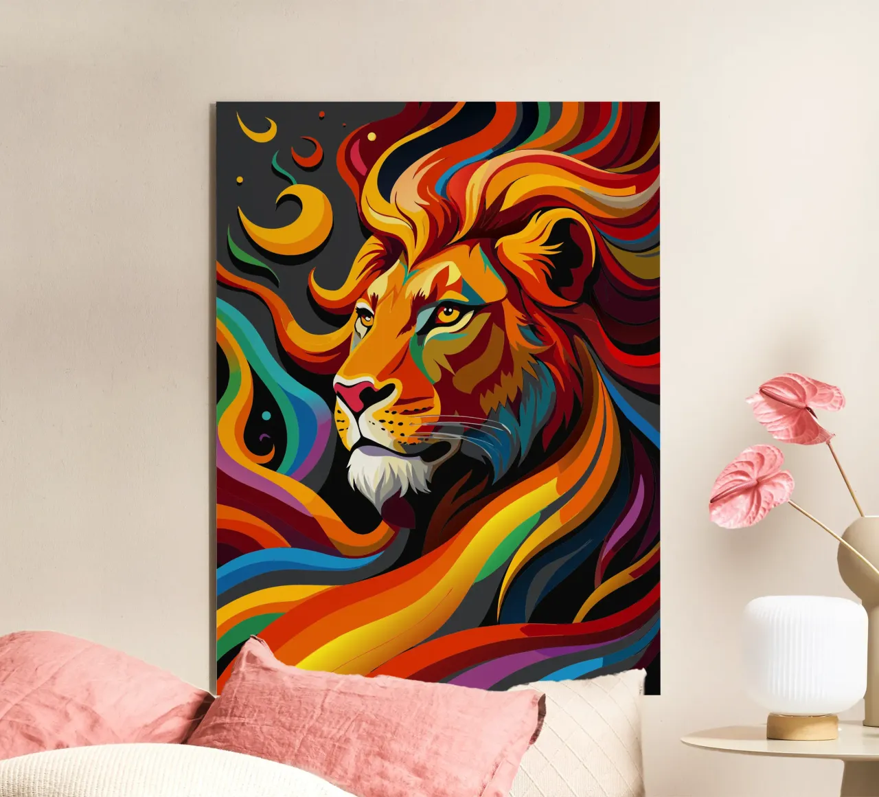 leeuwen vector fullcolor aluminium-dibond van onelife