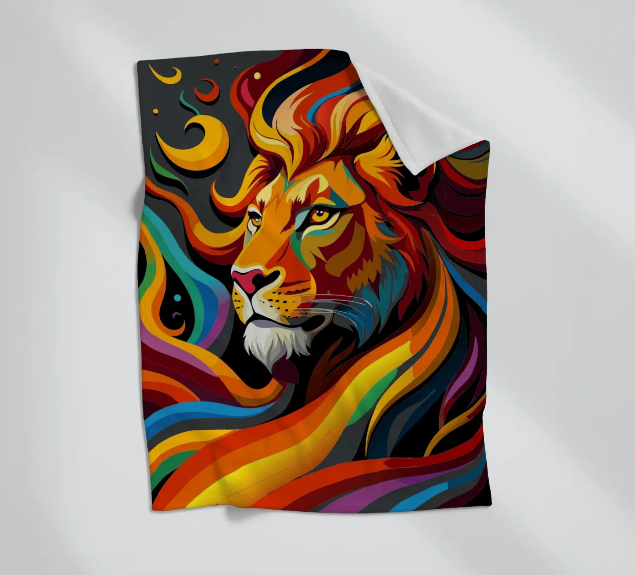 leeuwen vector fullcolor fleecedeken van onelife