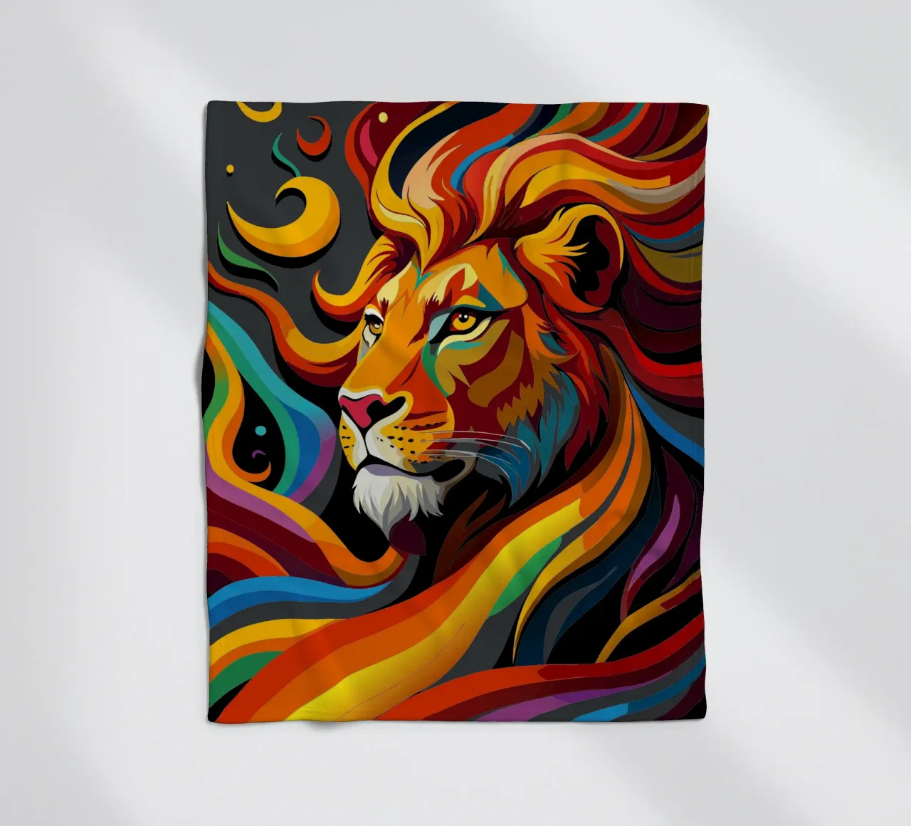 leeuwen vector fullcolor fleecedeken van onelife