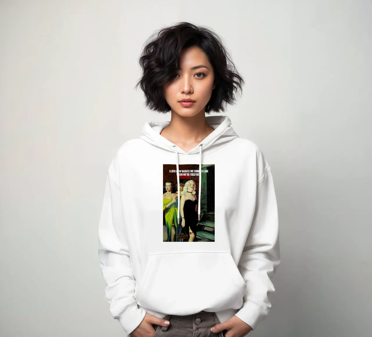 I Love How Baddass felpa con cappuccio da Gallery Print and Art Limited