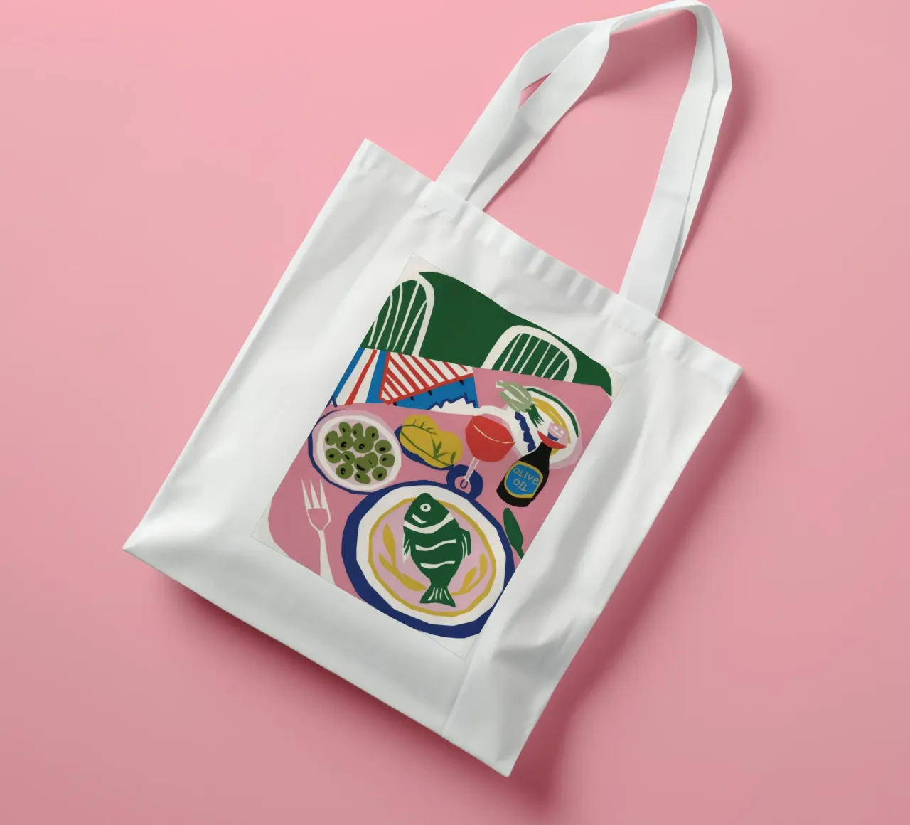 Fish Dinner for One tote bag by Muse Artworks