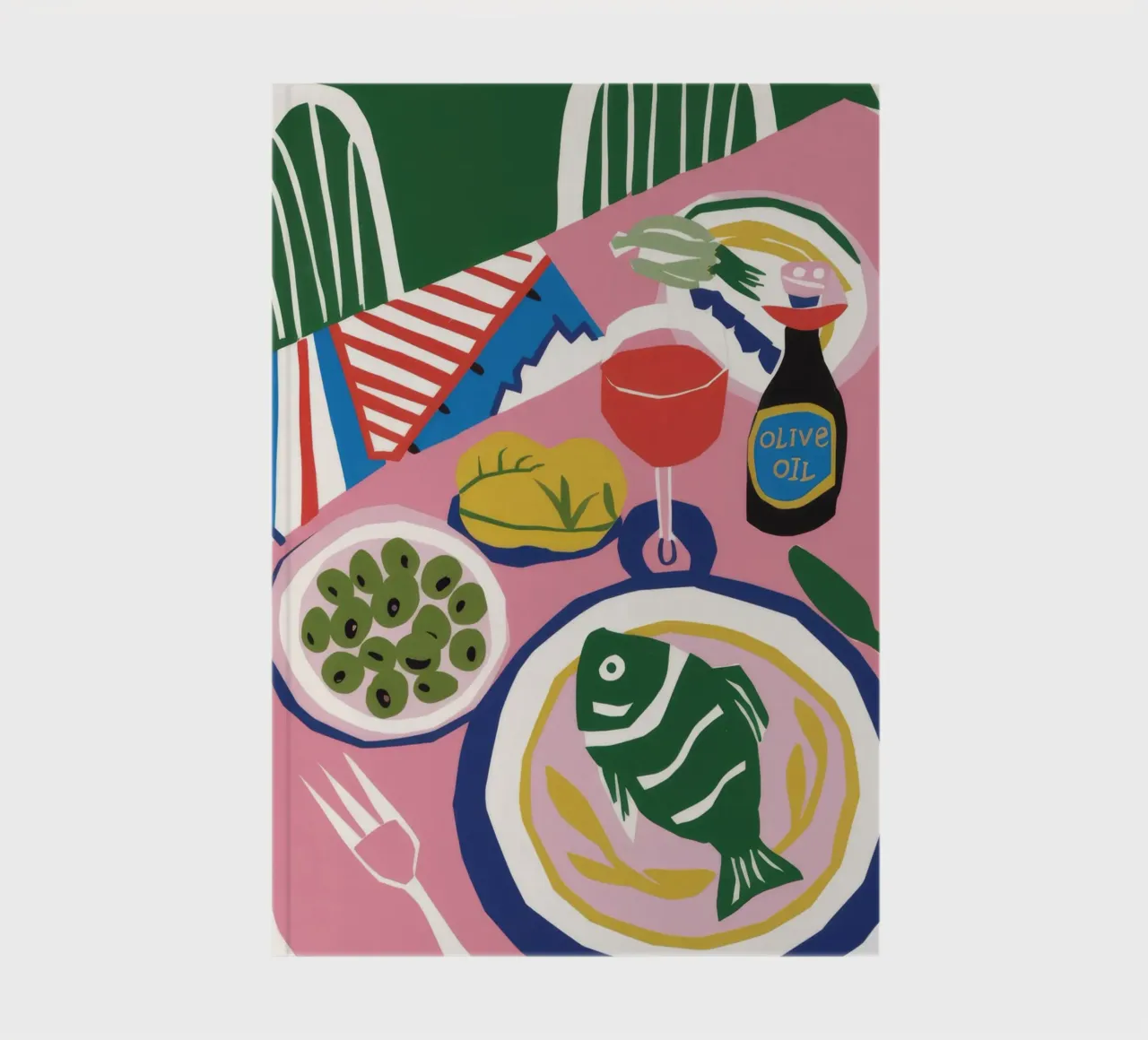 Fish Dinner for One notebook by Muse Artworks