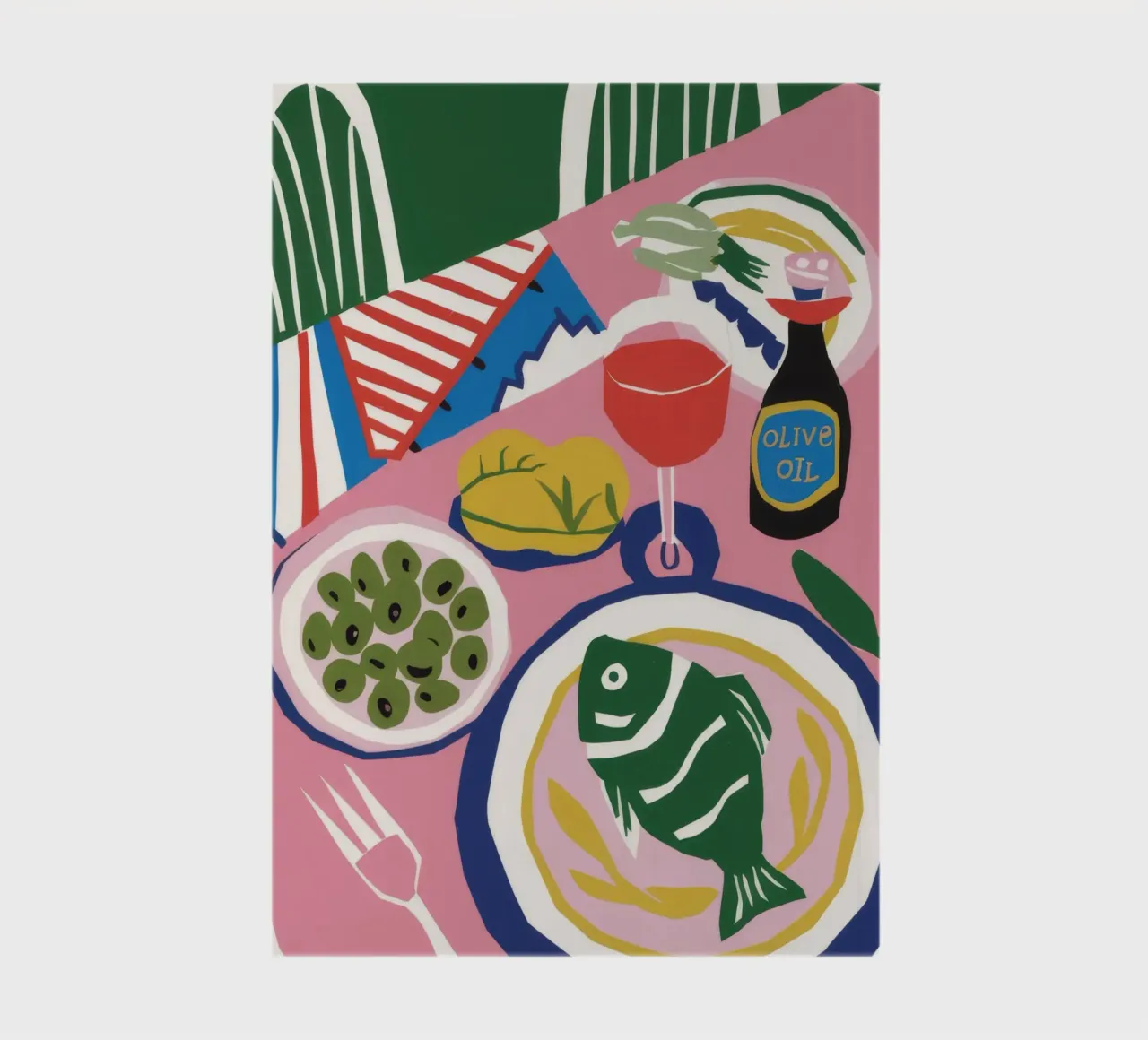 Fish Dinner for One notebook by Muse Artworks