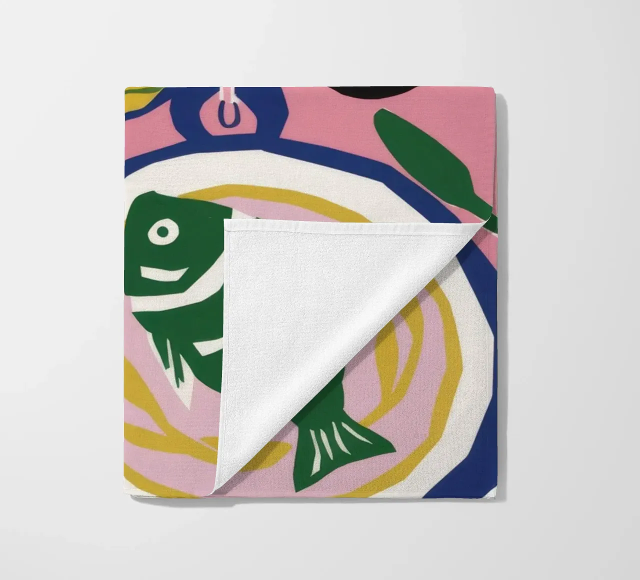Cena di pesce per una persona telo mare da Muse Artworks