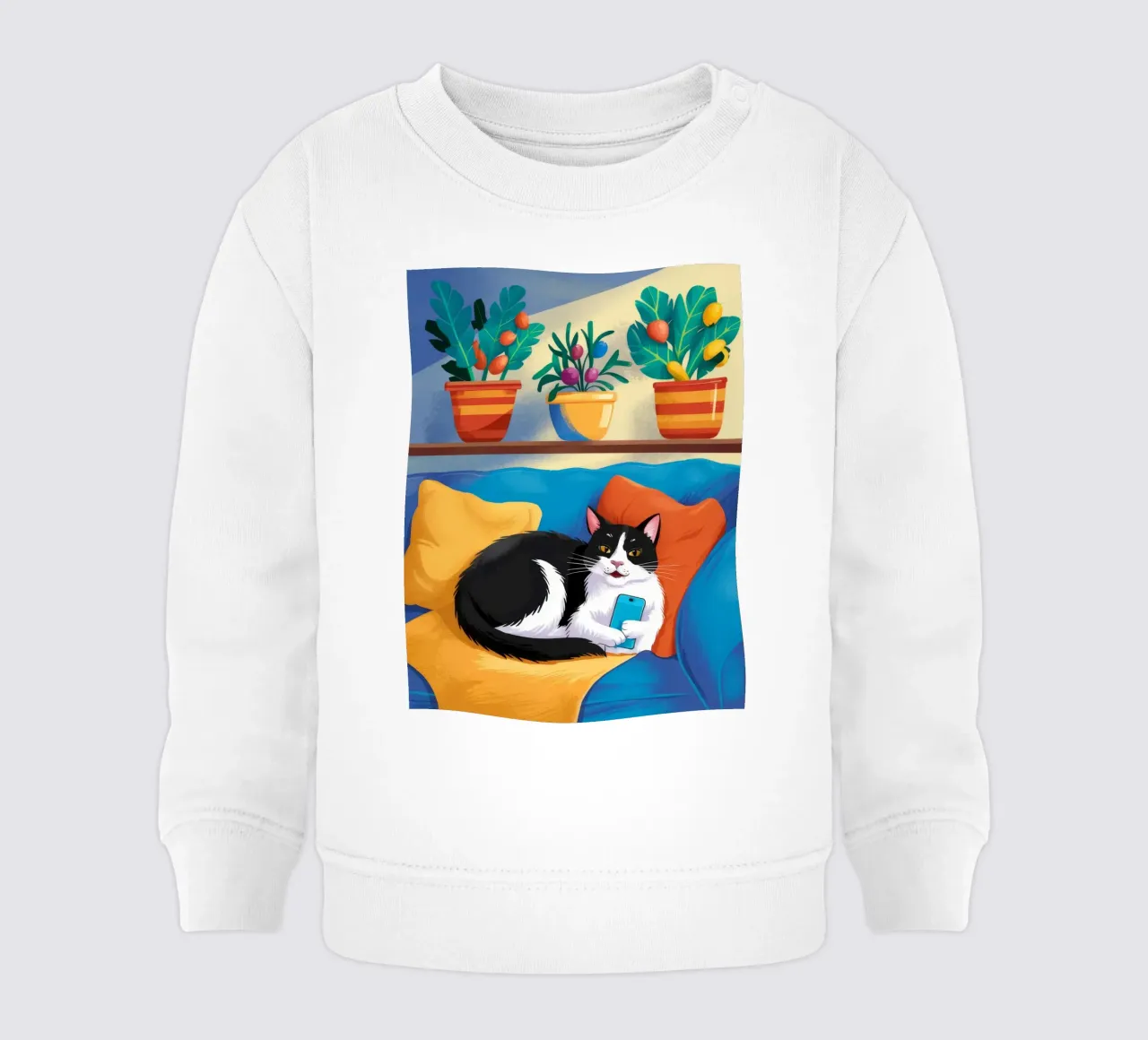 Lettura del gatto Tuxedo felpa neonato da FadeAura