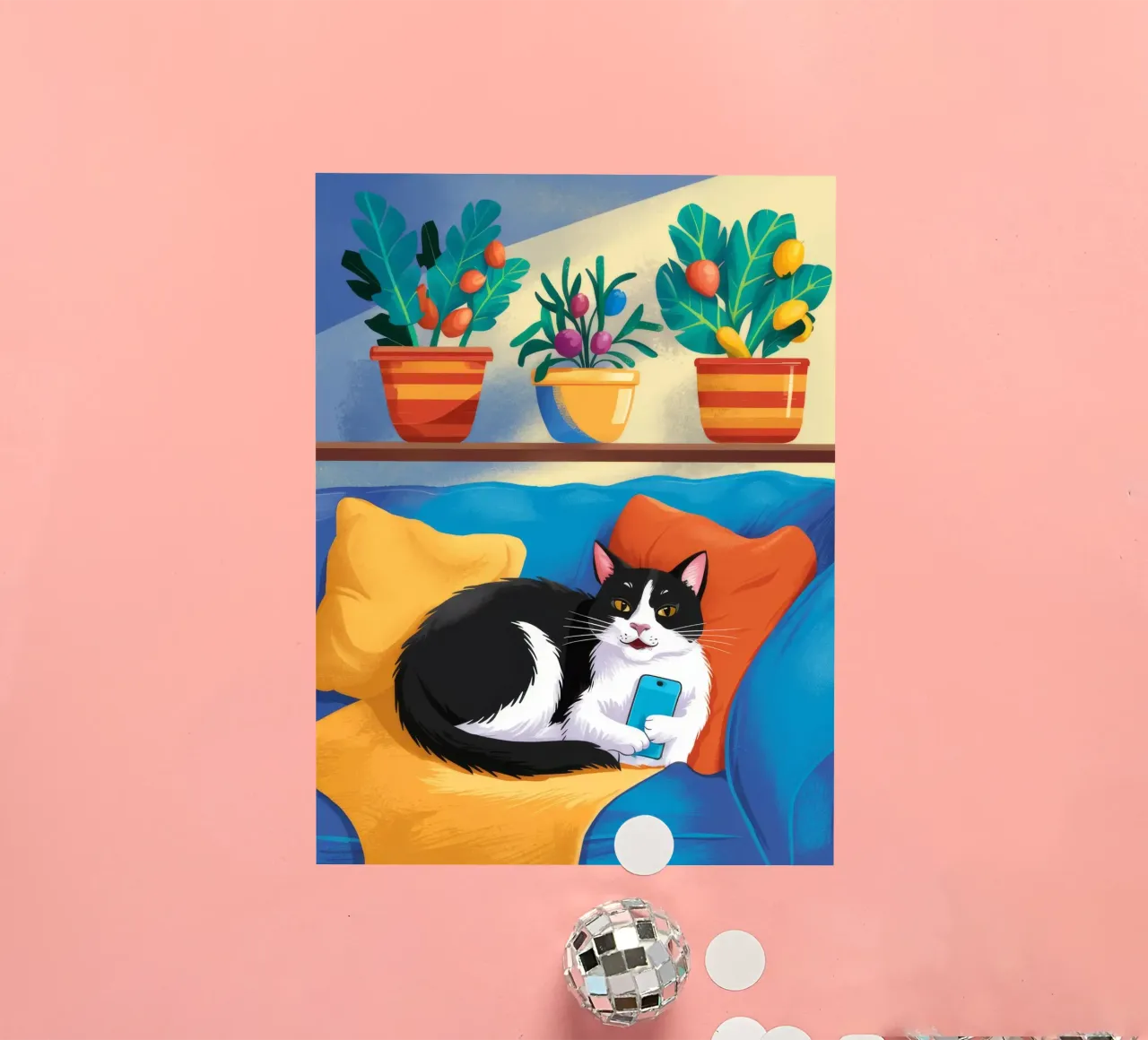 Tuxedo Cat Reading sticker by FadeAura
