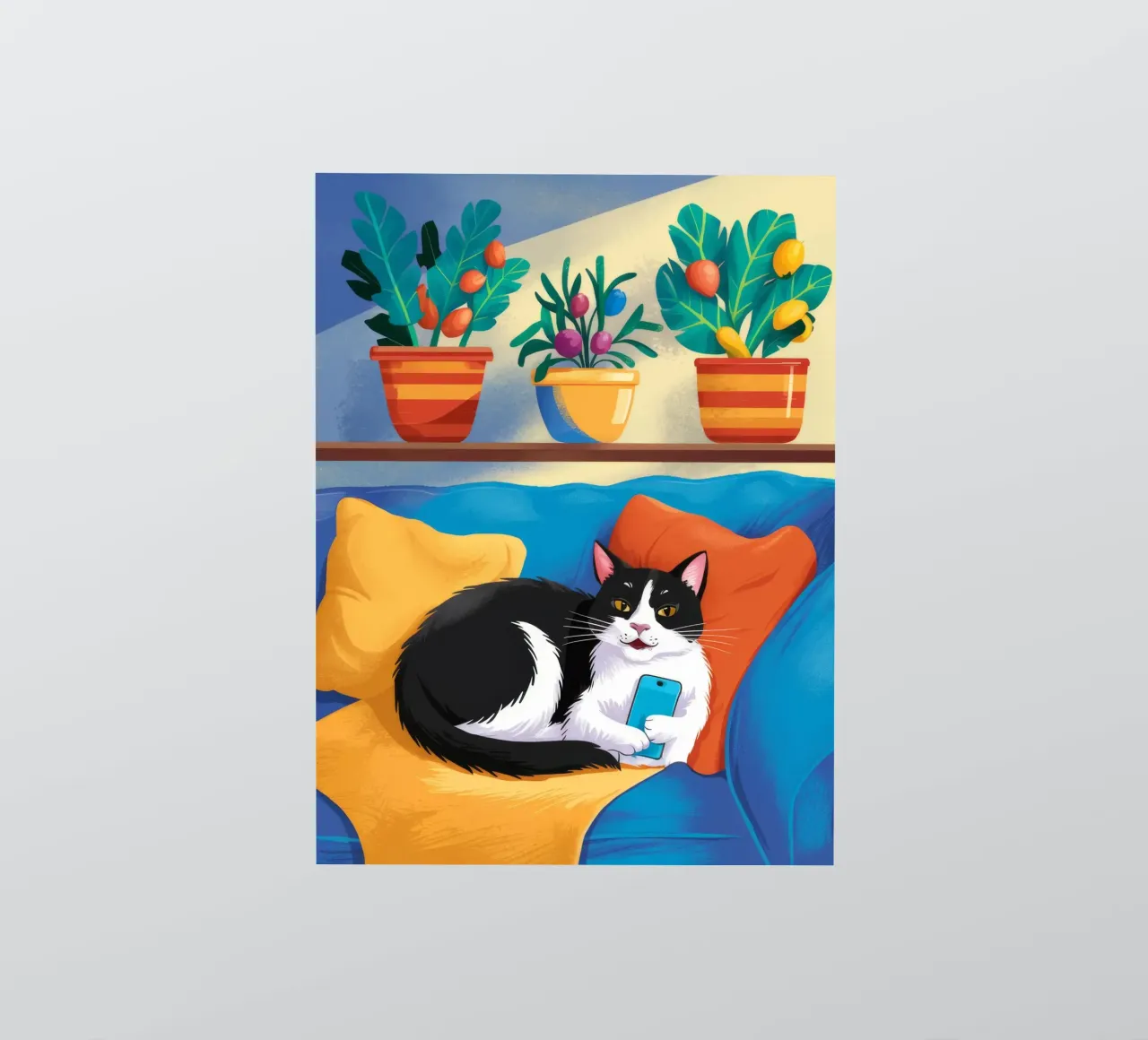 Tuxedo Cat Reading sticker by FadeAura