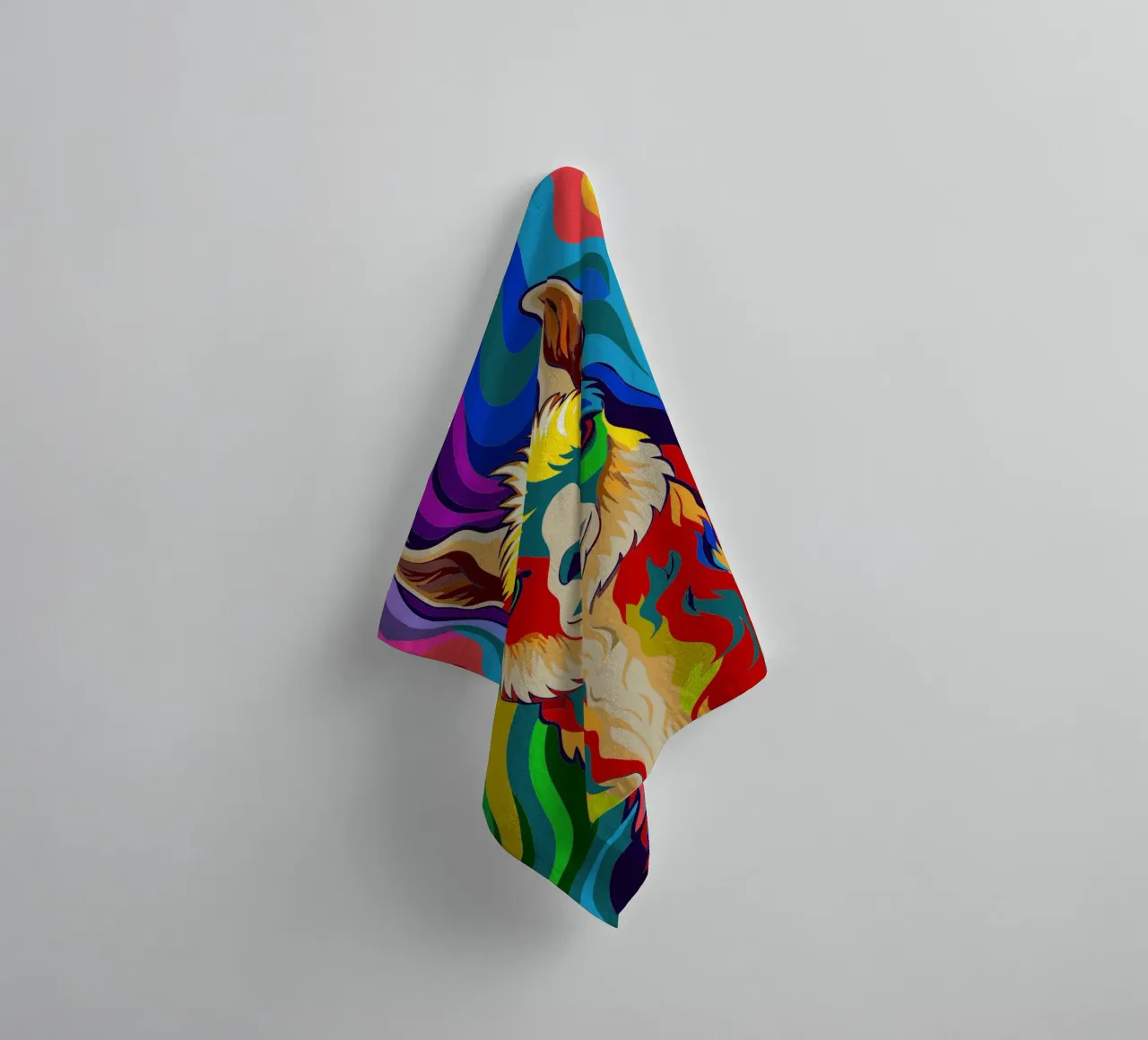 flame vector fullcolor towel by onelife
