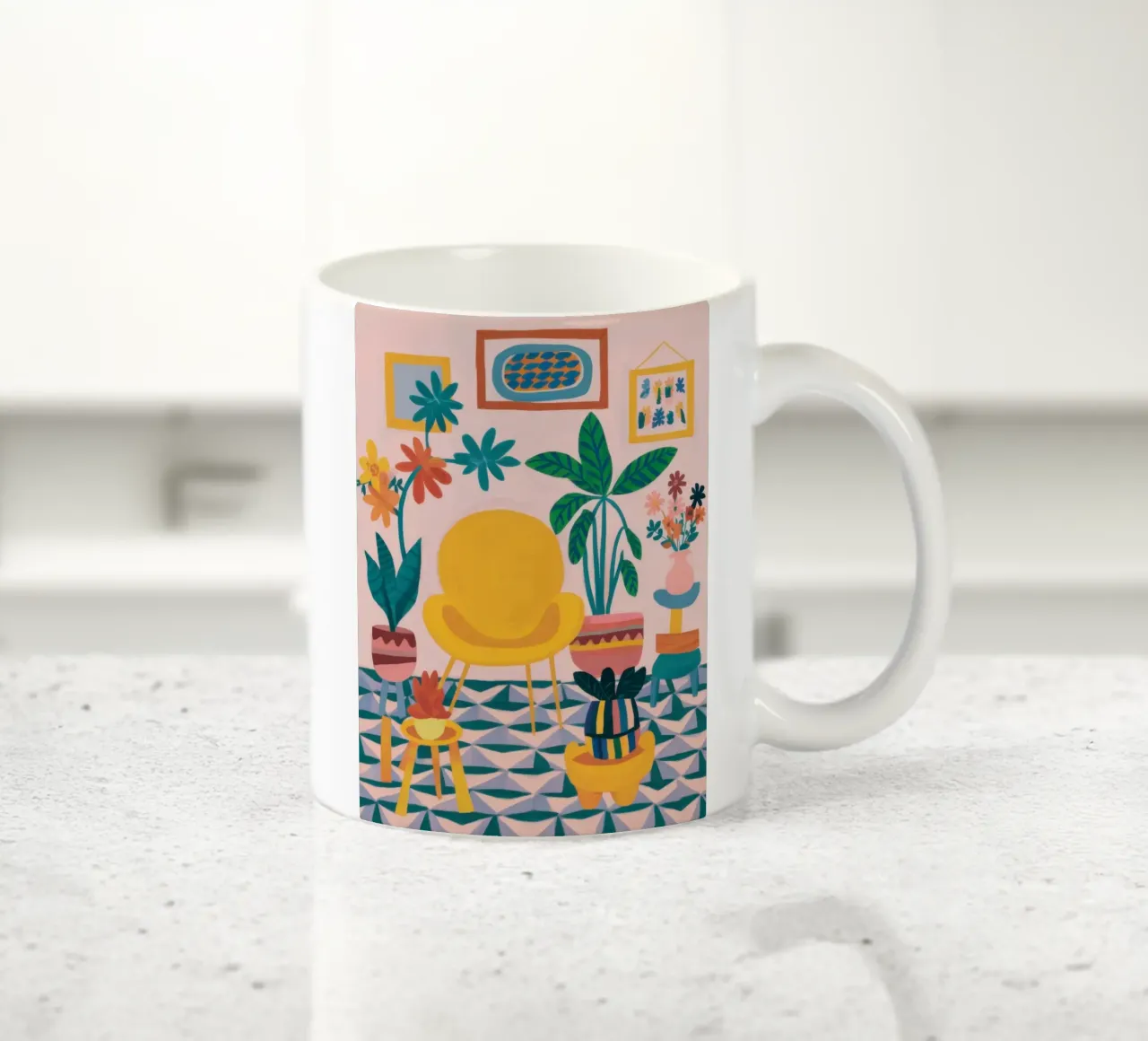 Il paradiso delle piante eclettiche tazza in ceramica da Marigold Tiga