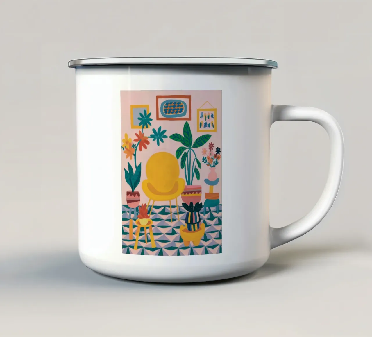 Il paradiso delle piante eclettiche tazza in smalto da Marigold Tiga