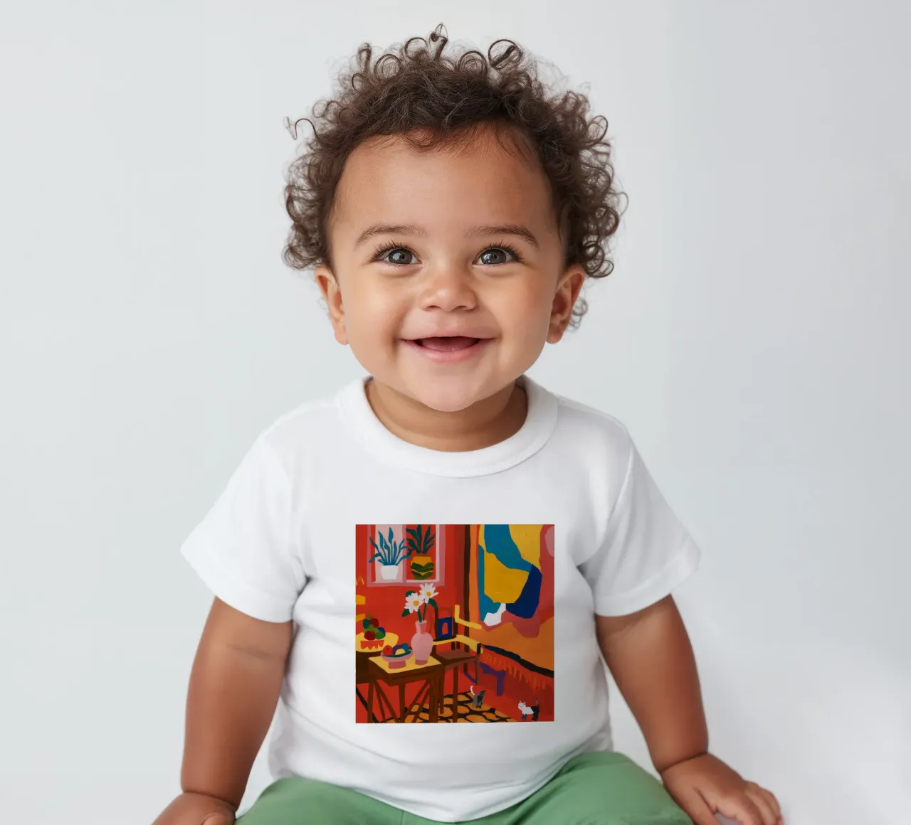 Abstract Interior Reds baby t-shirt by Stone Decade