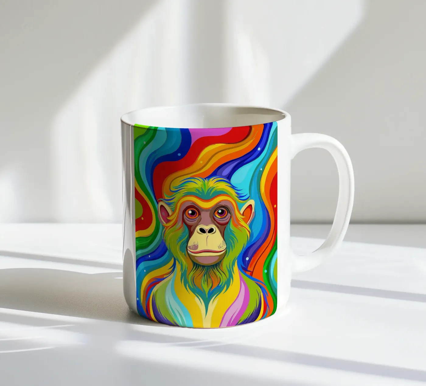 monkey vector fullcolor ceramic mug by onelife