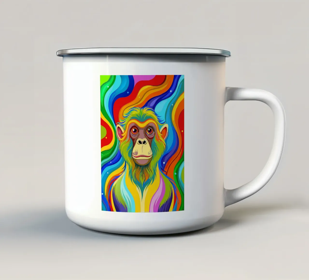 scimmia vettore fullcolor tazza in smalto da onelife