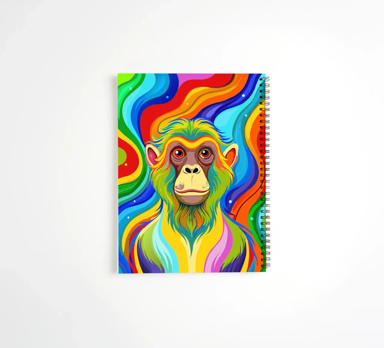 monkey vector fullcolor spiral notebook by onelife