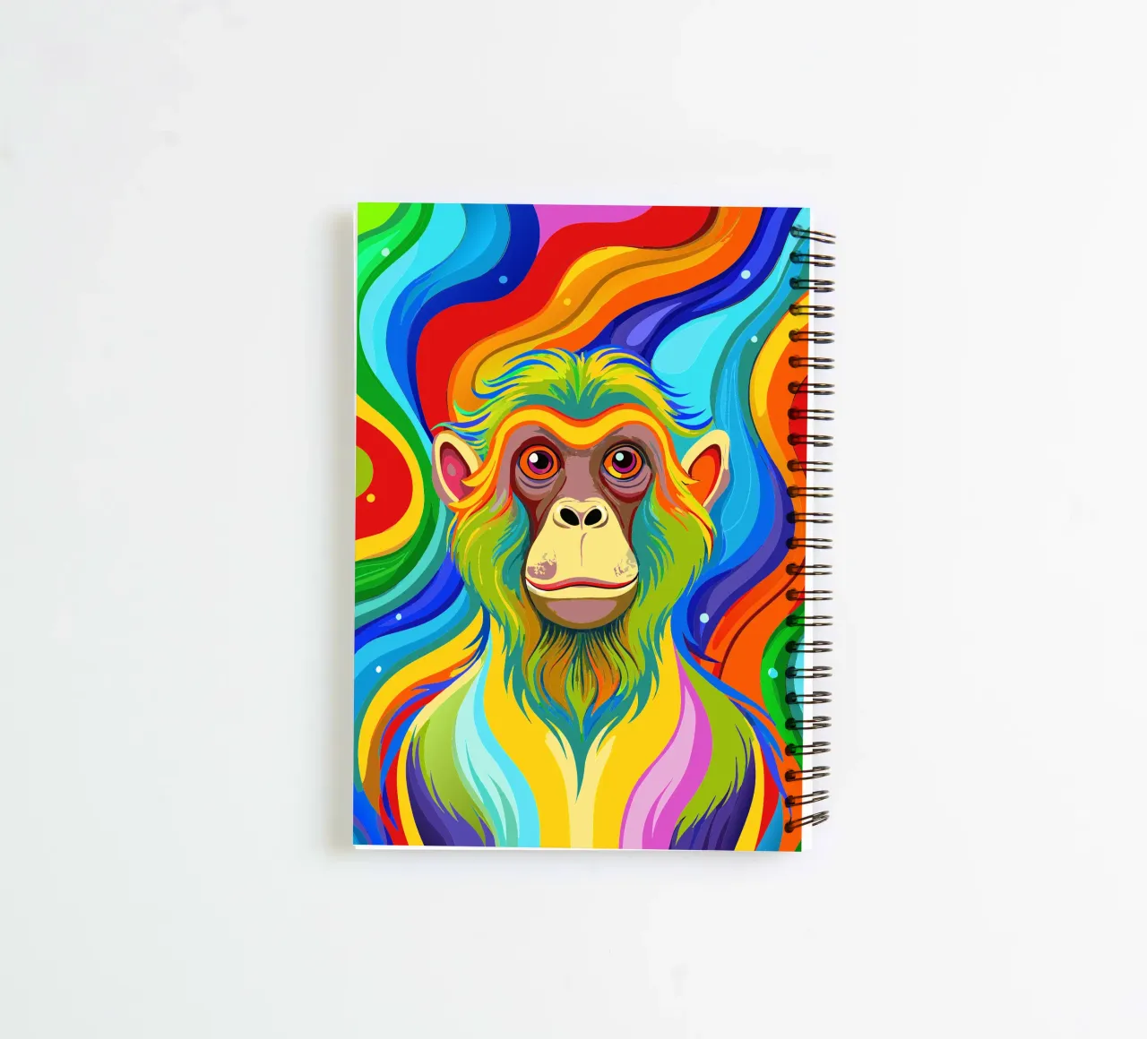 monkey vector fullcolor spiral notebook by onelife