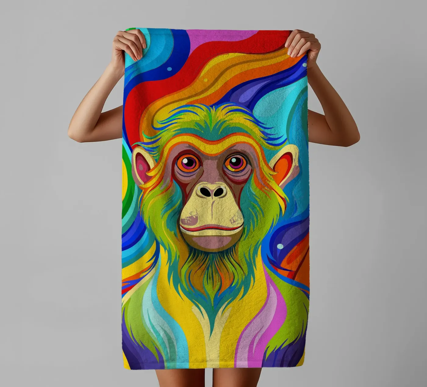 monkey vector fullcolor towel by onelife