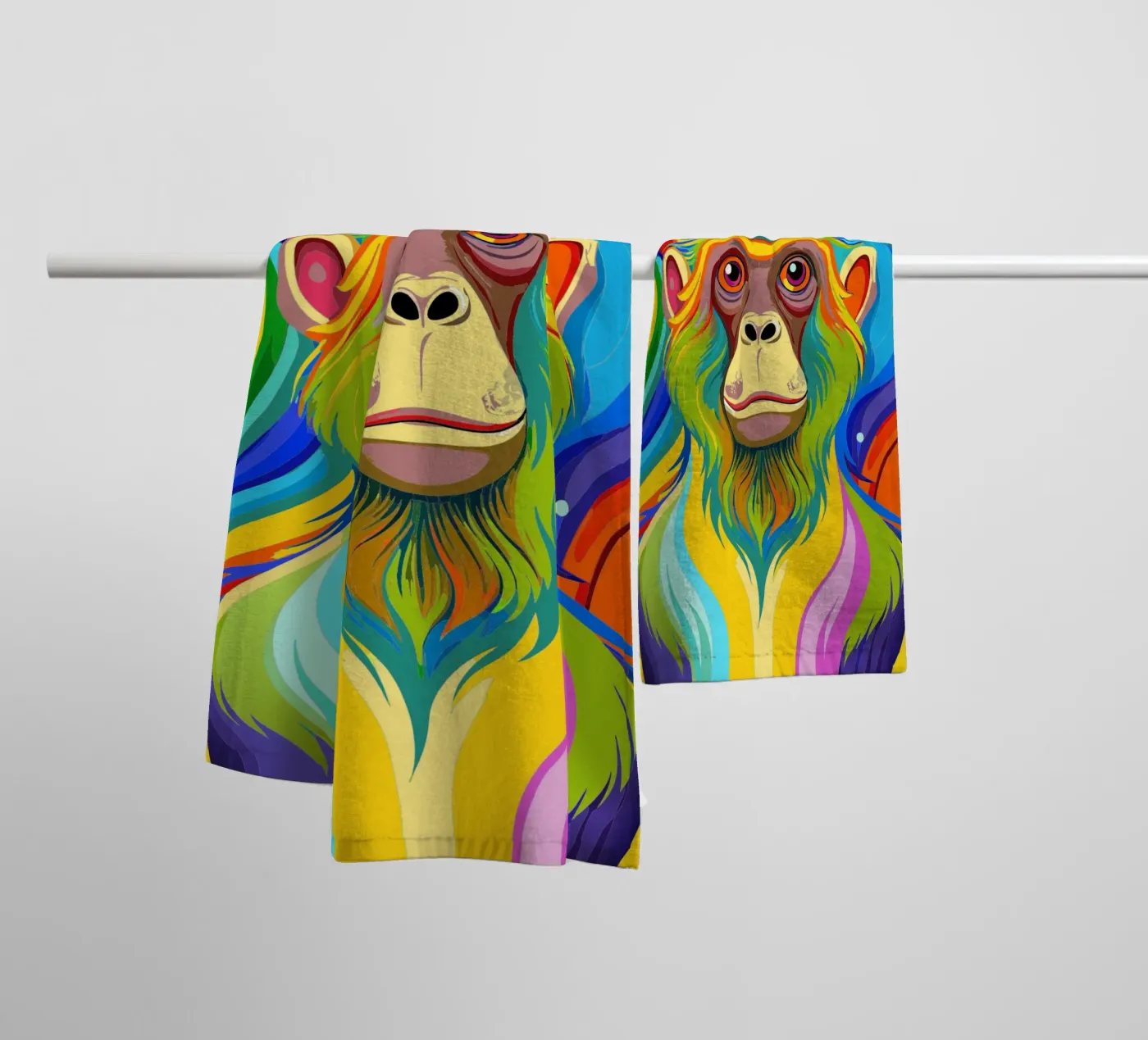 monkey vector fullcolor towel by onelife