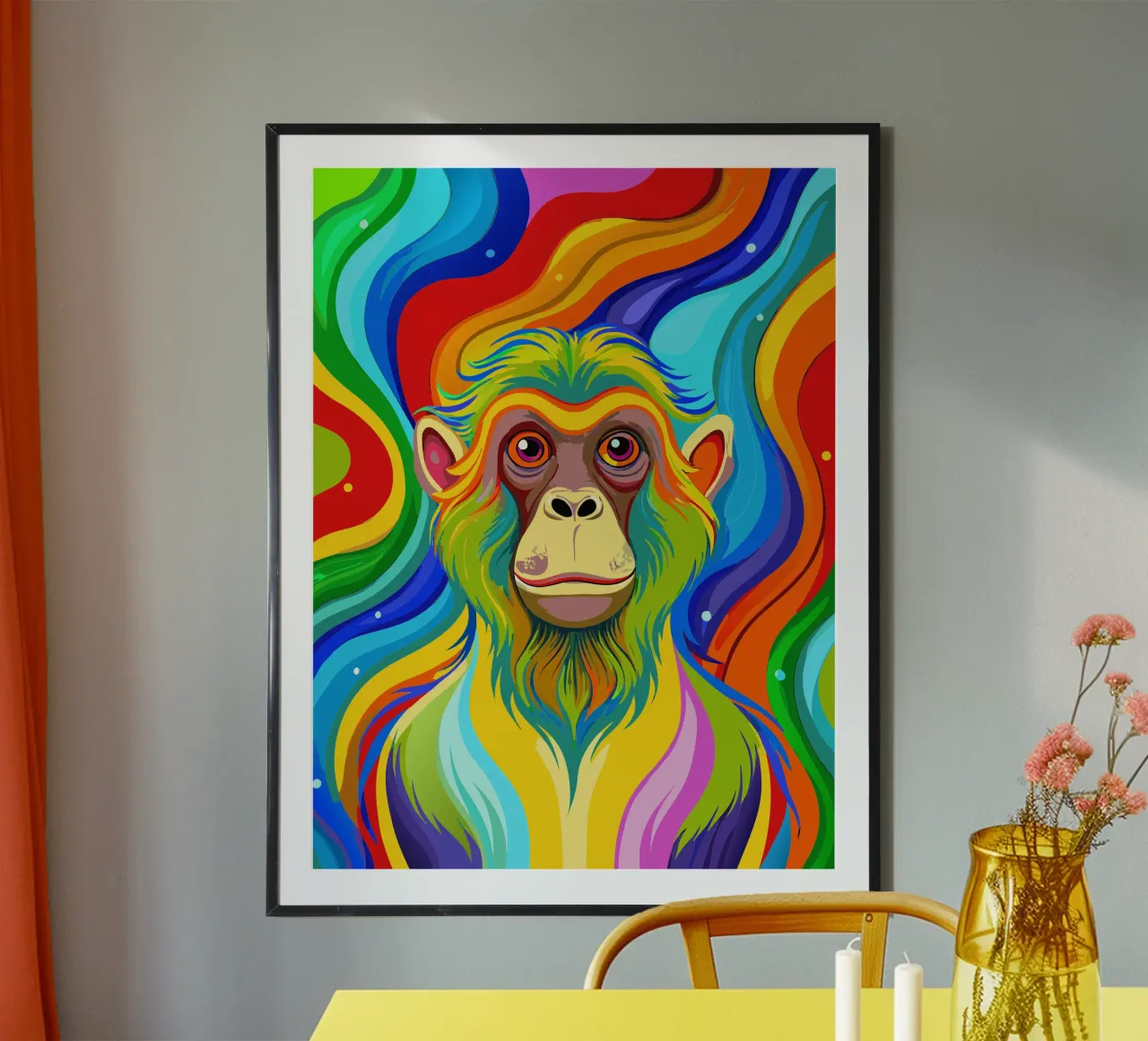 monkey vector fullcolor poster by onelife