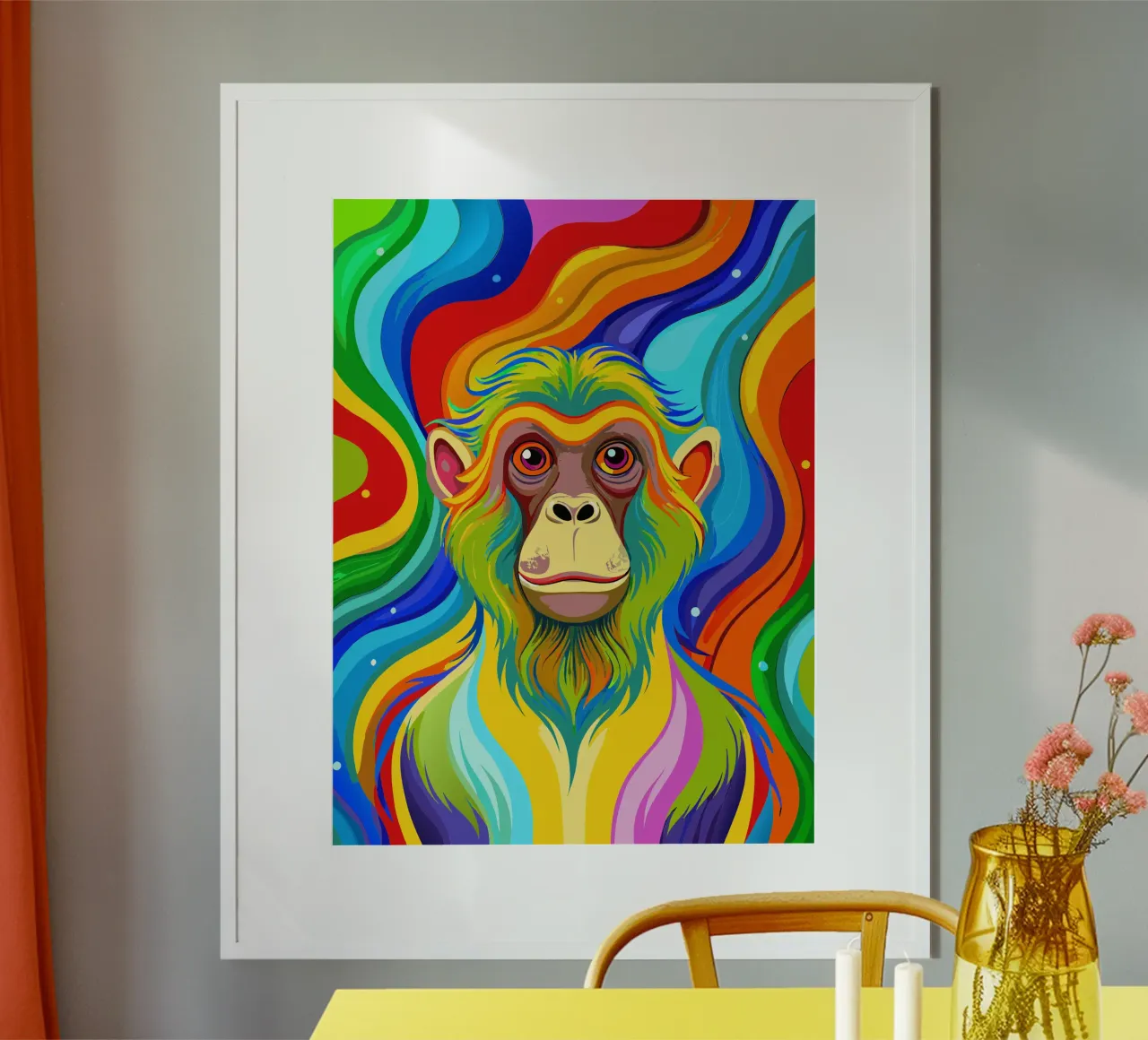 monkey vector fullcolor poster by onelife