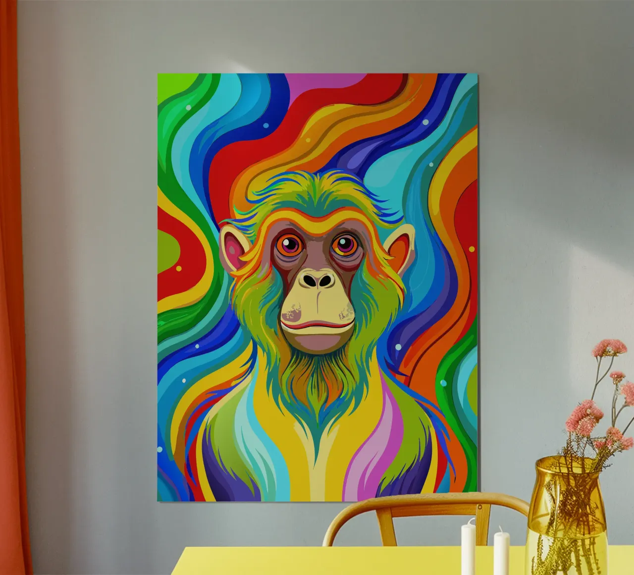 monkey vector fullcolor poster by onelife