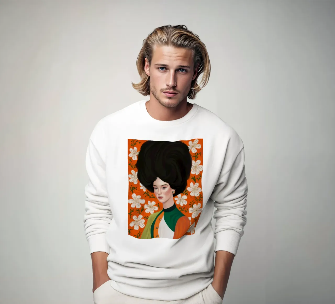 Regina afro floreale felpa da Marigold Tiga